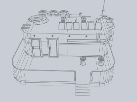 Scifi house 3D 模型