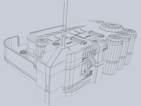 Scifi house 3D 模型