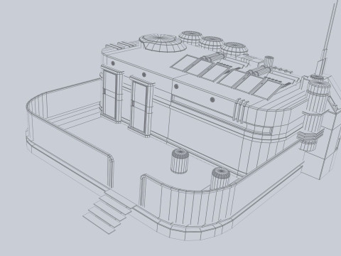 Scifi house 3D 模型