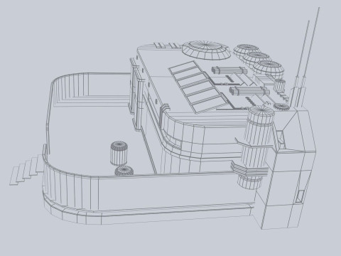 Scifi house 3D 模型