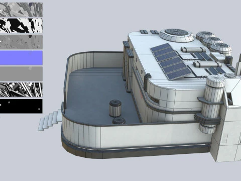 Cole&ccedil;&atilde;o de casas de fic&ccedil;&atilde;o cient&iacute;fica Modelo 3D