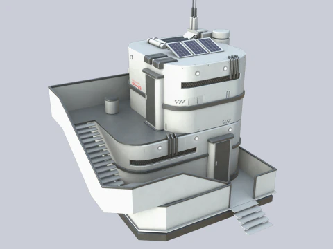 Cole&ccedil;&atilde;o de casas de fic&ccedil;&atilde;o cient&iacute;fica Modelo 3D