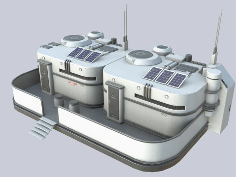 Cole&ccedil;&atilde;o de casas de fic&ccedil;&atilde;o cient&iacute;fica Modelo 3D