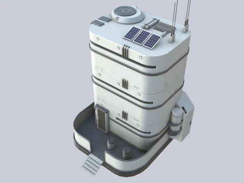 Cole&ccedil;&atilde;o de casas de fic&ccedil;&atilde;o cient&iacute;fica Modelo 3D