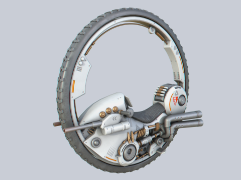 Mono wheel vehicle 3D 模型