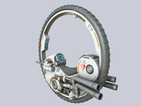 Ve&iacute;culo mono roda Modelo 3D