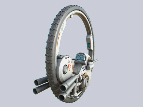 Ve&iacute;culo mono roda Modelo 3D