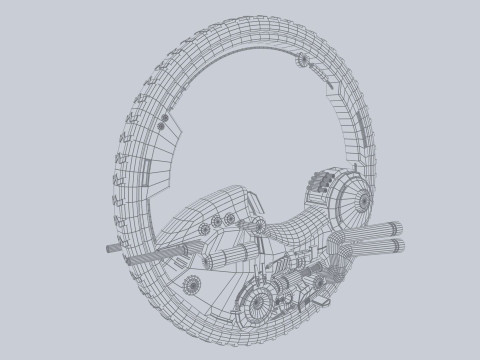 Mono wheel vehicle 3D Model