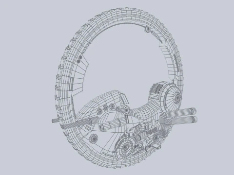 Ve&iacute;culo mono roda Modelo 3D