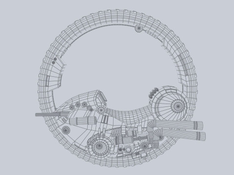 Mono wheel vehicle 3D Model
