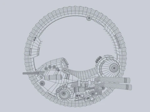 Ve&iacute;culo mono roda Modelo 3D