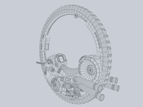 Mono wheel vehicle 3D Model