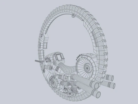 Ve&iacute;culo mono roda Modelo 3D