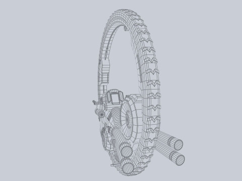 Mono wheel vehicle 3D Model