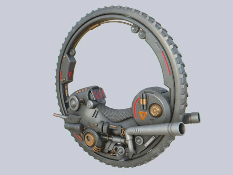 Ve&iacute;culo mono roda Modelo 3D