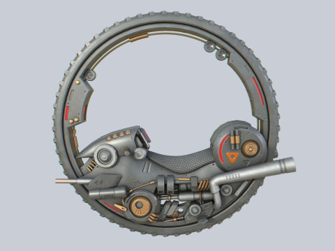 Mono wheel vehicle 3D Model