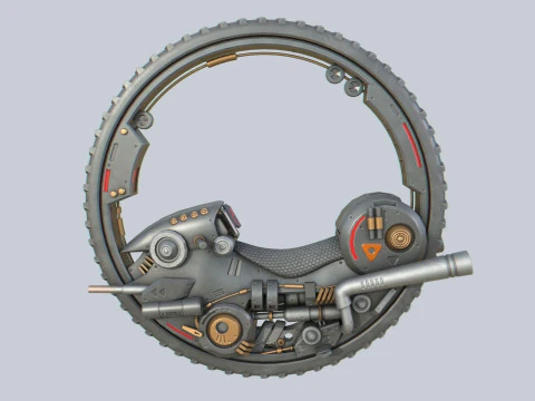Ve&iacute;culo mono roda Modelo 3D