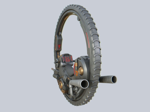Mono wheel vehicle 3D Model