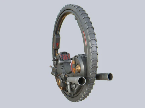 Ve&iacute;culo mono roda Modelo 3D