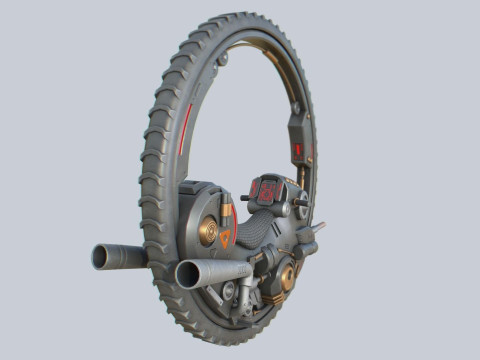 Mono wheel vehicle 3D Model