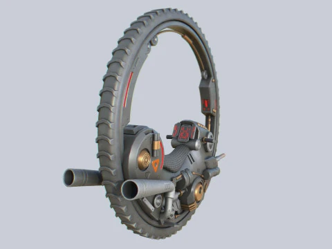 Ve&iacute;culo mono roda Modelo 3D