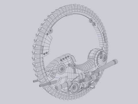 Mono wheel vehicle 3D Model