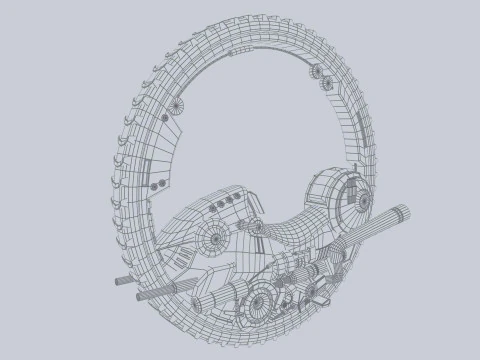 Ve&iacute;culo mono roda Modelo 3D