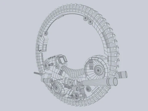 Ve&iacute;culo mono roda Modelo 3D