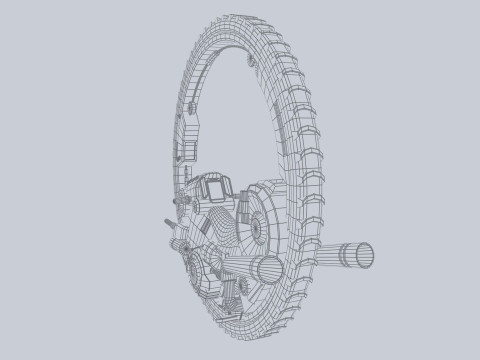 Mono wheel vehicle 3D Model