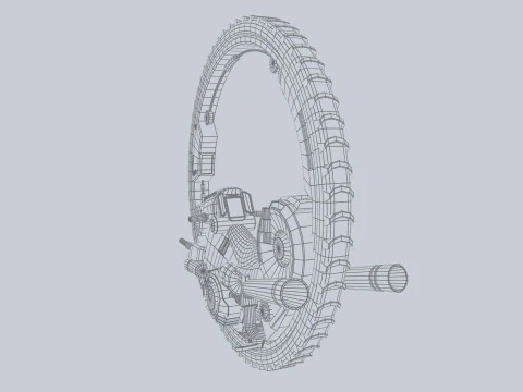Ve&iacute;culo mono roda Modelo 3D