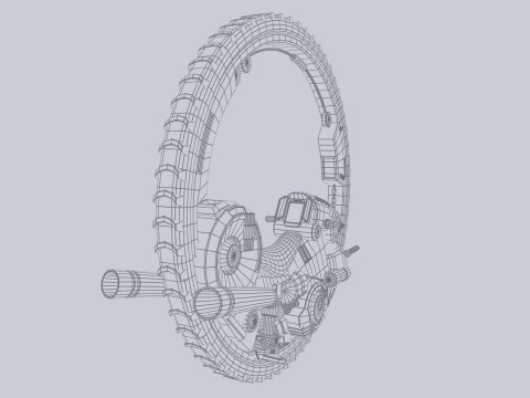 Mono wheel vehicle 3D Model