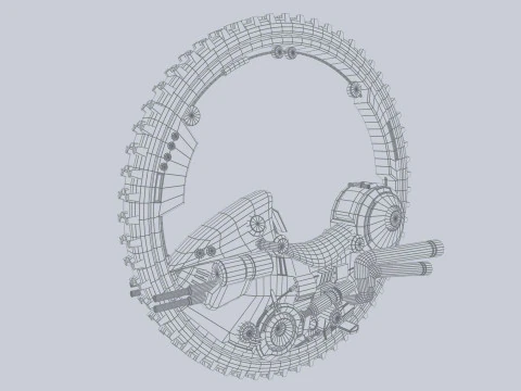 Mono wheel vehicle 3D Model