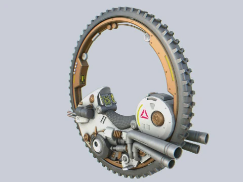 Mono wheel vehicle 3D Model