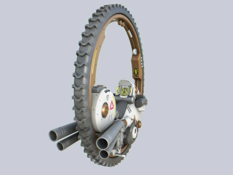 Mono wheel vehicle 3D Model