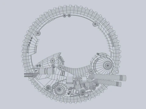 Mono wheel vehicle 3D Model