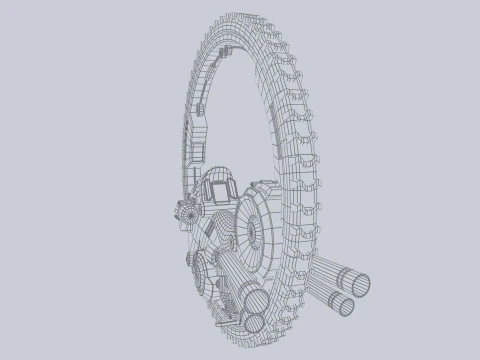 Mono wheel vehicle 3D Model