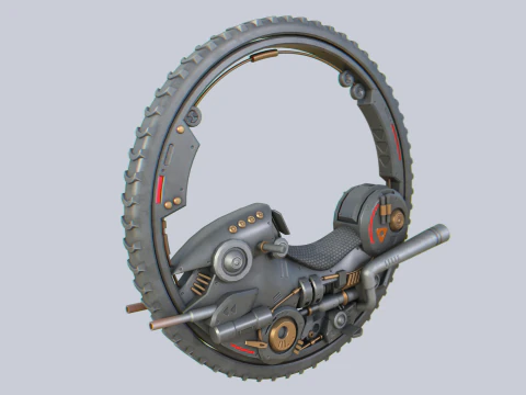 Mono wheel vehicle collection 3D Model
