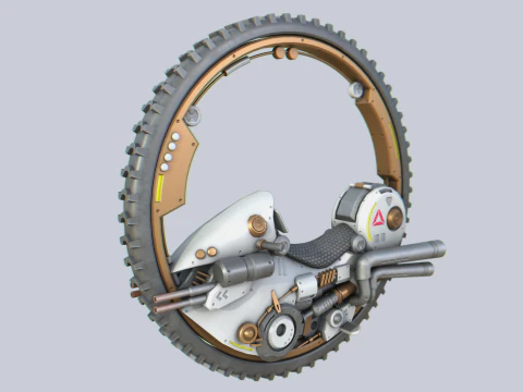 Mono wheel vehicle collection 3D Model