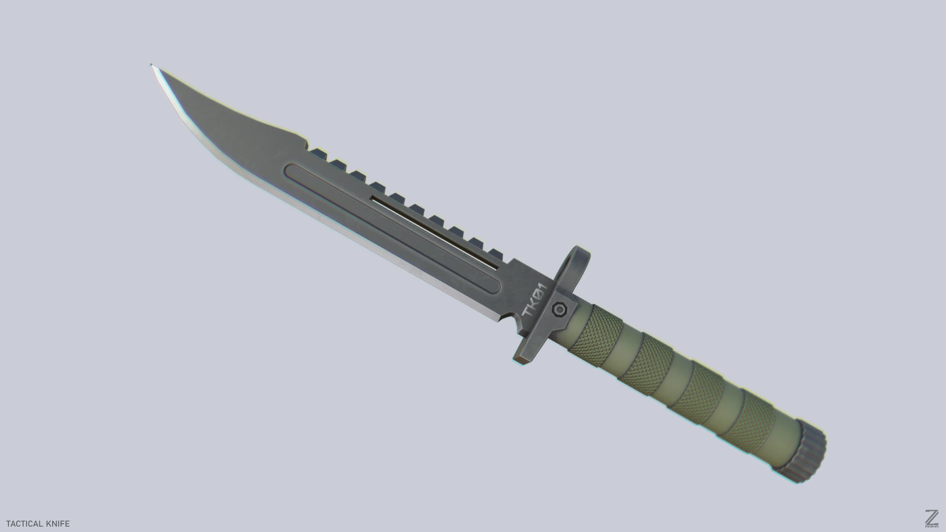 Taktisches Messer 3D Modell .c4d .max .obj .3ds .fbx .stl .blend 