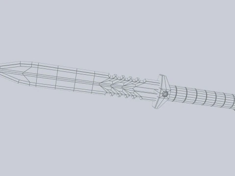 전술용 칼 3D 모델
