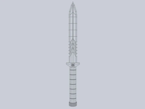 전술용 칼 3D 모델