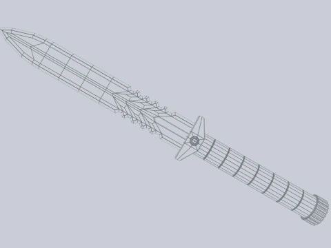 전술용 칼 3D 모델