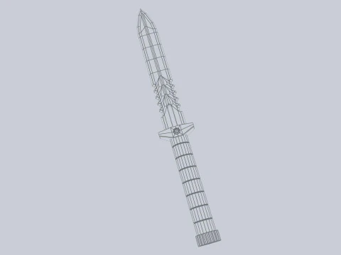 전술용 칼 3D 모델