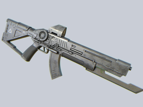 Scifi military rifle 3D Model