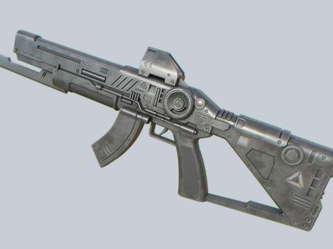 Scifi military rifle Modelo 3D