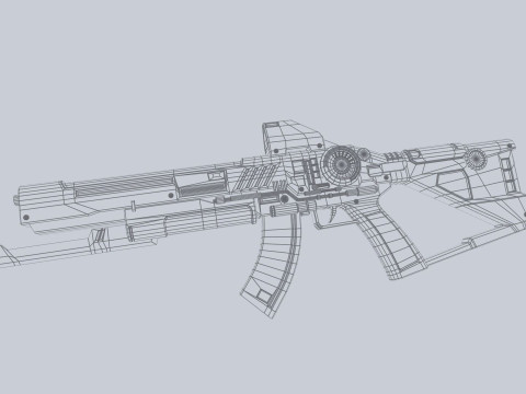 Scifi military rifle 3D Model
