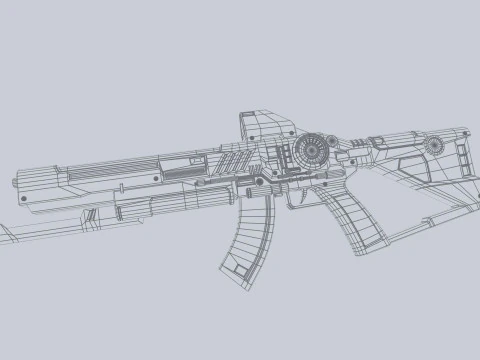 Fucile militare fantascientifico Modello 3D