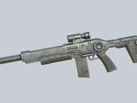 Scifi military rifle Modelo 3D