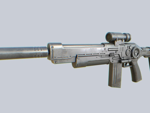 Scifi military rifle Modelo 3D