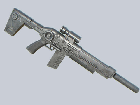 Scifi military rifle Modelo 3D
